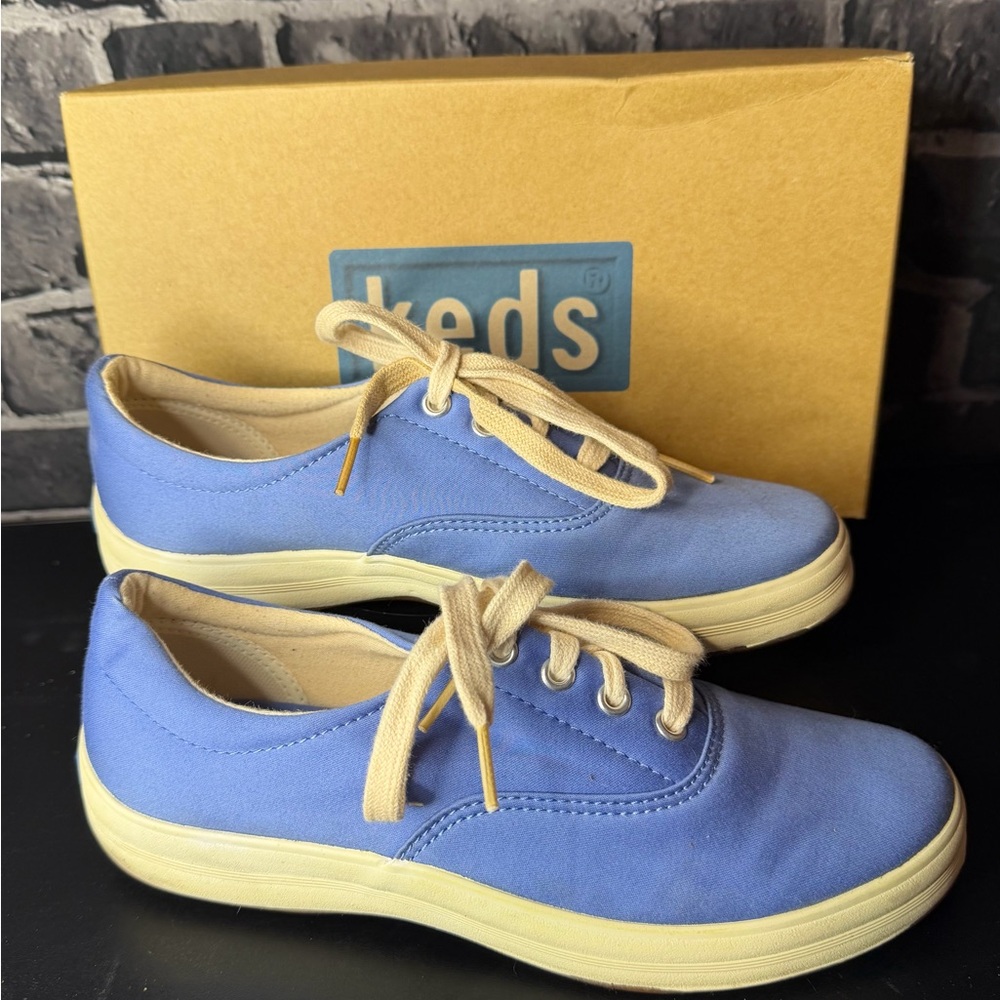 Keds Light Blue Canvas Shoes with Cream Laces